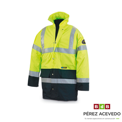 PARKA ALTA VISIBILIDAD AMARILLO / MARINO TALLA L