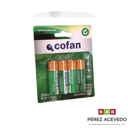 PILAS RECARGABLES AA 2300 mAH BLISTER 4 UNIDADES