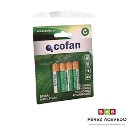 PILAS RECARGABLES AAA 900 mAH BLISTER 4 UNIDADES