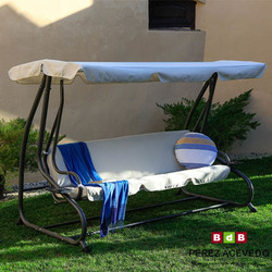 BALANCIN CAMA CON TOLDO 3 PLAZAS