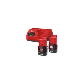 KIT CARGADOR M12NRG-202   2 BATERIAS M12X2AH 2.0 AH MILWAUKEE