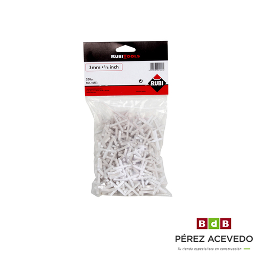 CRUCETAS ALICATAR 3 MM.RUBI BOLSA 200 UNDS.