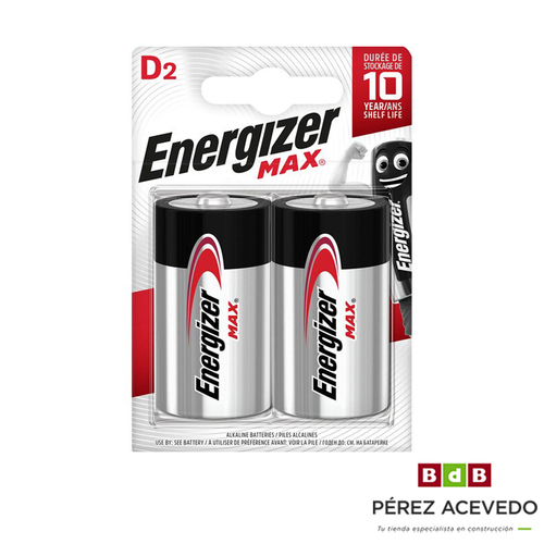 PILA ALCALINA D-LR20 BLISTER 2 UND ENERGIZER