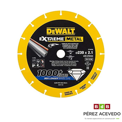DISCO CORTE 230 X 2,1 DEWALT EXTREME METAL