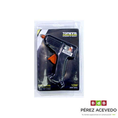PISTOLA SILICONA CALIENTE 10 W. NIVEL