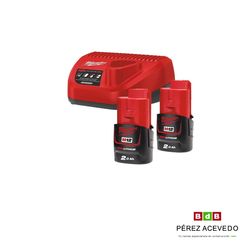 KIT CARGADOR M12NRG-202   2 BATERIAS M12X2AH 2.0 AH MILWAUKEE