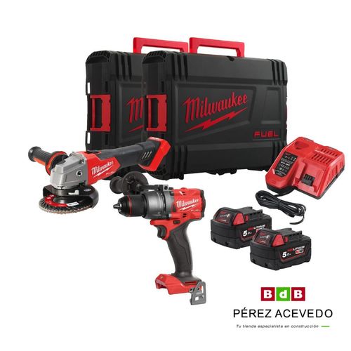KIT TALADRO BAT   AMOLADORA 115 MM BAT M18 ONEPP2A3-502X MILWAUKEE