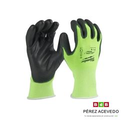 GUANTES ANTICORTE ALTA VISIBILIDAD NIVEL A T-8 MILWAUKEE