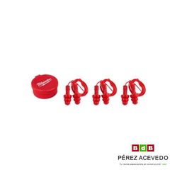 PROTECTOR AUDITIVO TAPON CUERDA REUTILIZABLES (3 UND) MILWAUKEE
