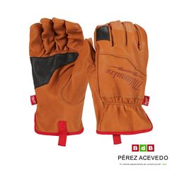 GUANTES PIEL LEATHER GLOVES T-10 MILWAUKEE