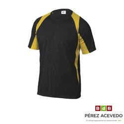 CAMISETA MANGA CORTA NEGRO / AMARILLO BALI TALLA XL