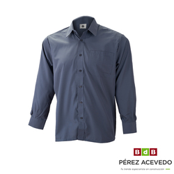 CAMISA TERGAL GRIS MANGA LARGA TALLA 39 / 40