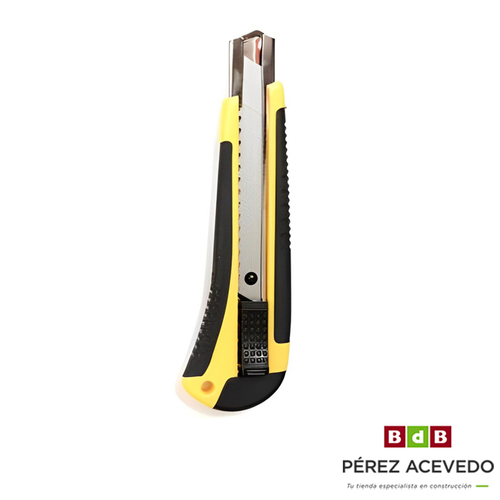 CUTTER BIMATERIAL GRANDE 18 MM. NIVEL PROFESIONAL 3 CUCHILLAS