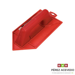 LLANA PLASTICO ROJO PUNTA 27 X 14 CM. RUBI