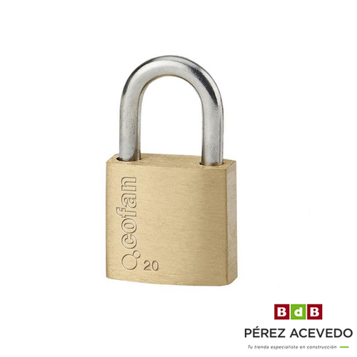 CANDADO LATON ARO CORTO 1-20