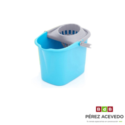 CUBO PLASTICO 15 LITROS ASA PLASTICO CON ESCURRIDOR TES PL SURT RECT