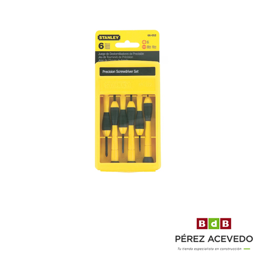 JUEGO DESTORNILLADORES DE PRECISION STANLEY (0-66-052) 6 UNIDADES