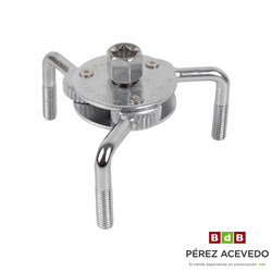 LLAVE FILTRO ACEITE  AUTORREGULABLE  65-110 MM 3 PATAS
