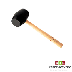 MAZA GOMA NEGRA 750 GR RUBI 66908 MANGO MADERA