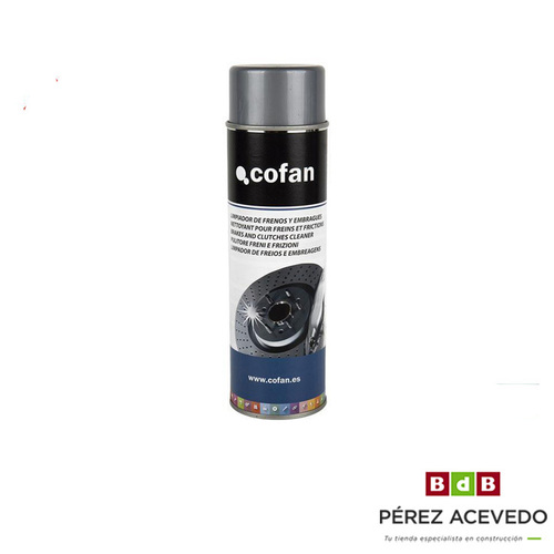 LIMPIADOR DE FRENOS Y EMBRAGUES COFAN 500 ML.