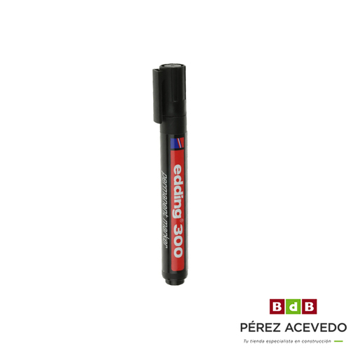 ROTULADOR PERMANENTE PUNTA REDONDA  EDDING 300 NEGRO