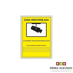 CARTEL SEÑALIZACION 40 X 30 ZONA VIDEO VIGILADA