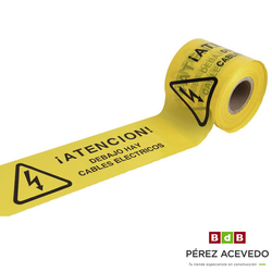 CINTA BALIZAMIENTO CABLES ELECTRICOS 150 MM X 200 METROS