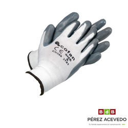GUANTES NITRILO  GRIS / BLANCO T-10
