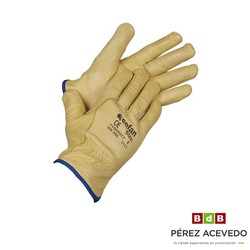 GUANTES PIEL VACUNO CON FORRO INTERIOR  T-9
