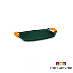PLANCHA COCINA INDUCCION LISA 36X23 CM CON ASAS IBILI