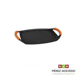 PLANCHA COCINA INDUCCION LISA 28X22 CM CON ASAS COFAN