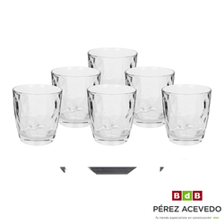 VASO DE AGUA VIDRIO 30.5 CL PACK 6 UNIDADES COFAN MODELO JADE