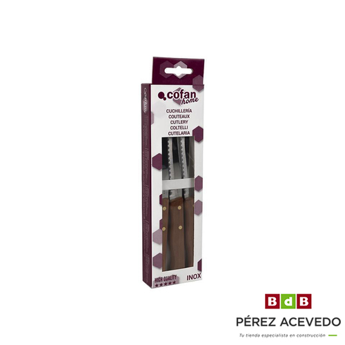 CUCHILLO MULTISUSOS MADERA HOJA 10 CM COFAN PACK 3 UNIDADES