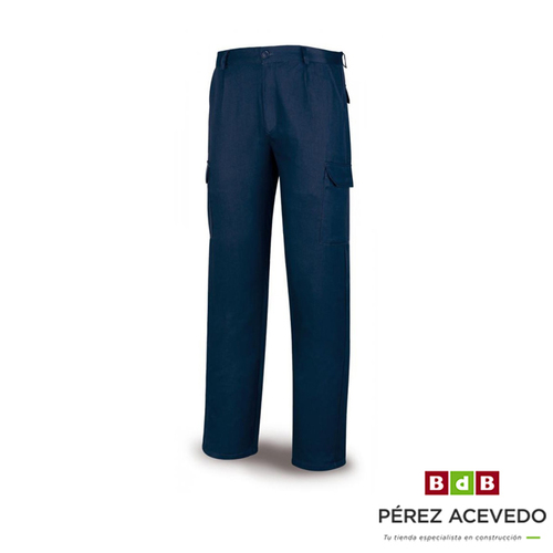 PANTALON BASICO MULTIBOLSILLOS AZUL MARINO TALLA 44