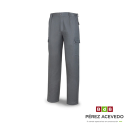 PANTALON BASICO MULTIBOLSILLOS GRIS TALLA 40